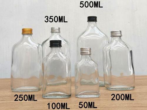 扁形玻璃酒瓶-玻璃扁形酒瓶-扁形玻璃瓶